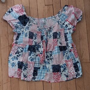 No Boundaries Multicolor Textured Top